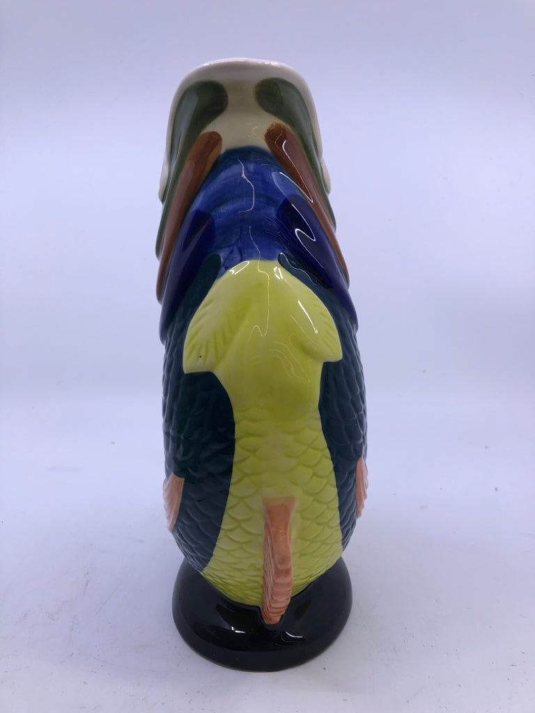 VTG KOI FISH CERAMIC VASE/ PITCHER- DARTMOUTH DEVON ENGLAND.
