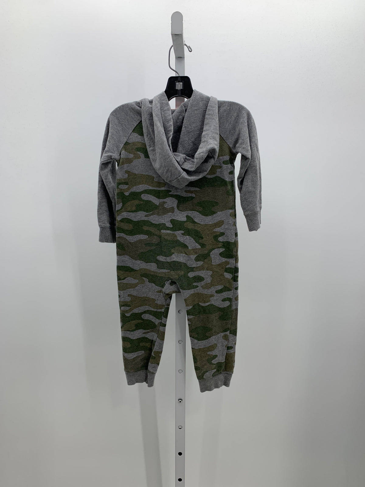 HOODED CAMO KNIT