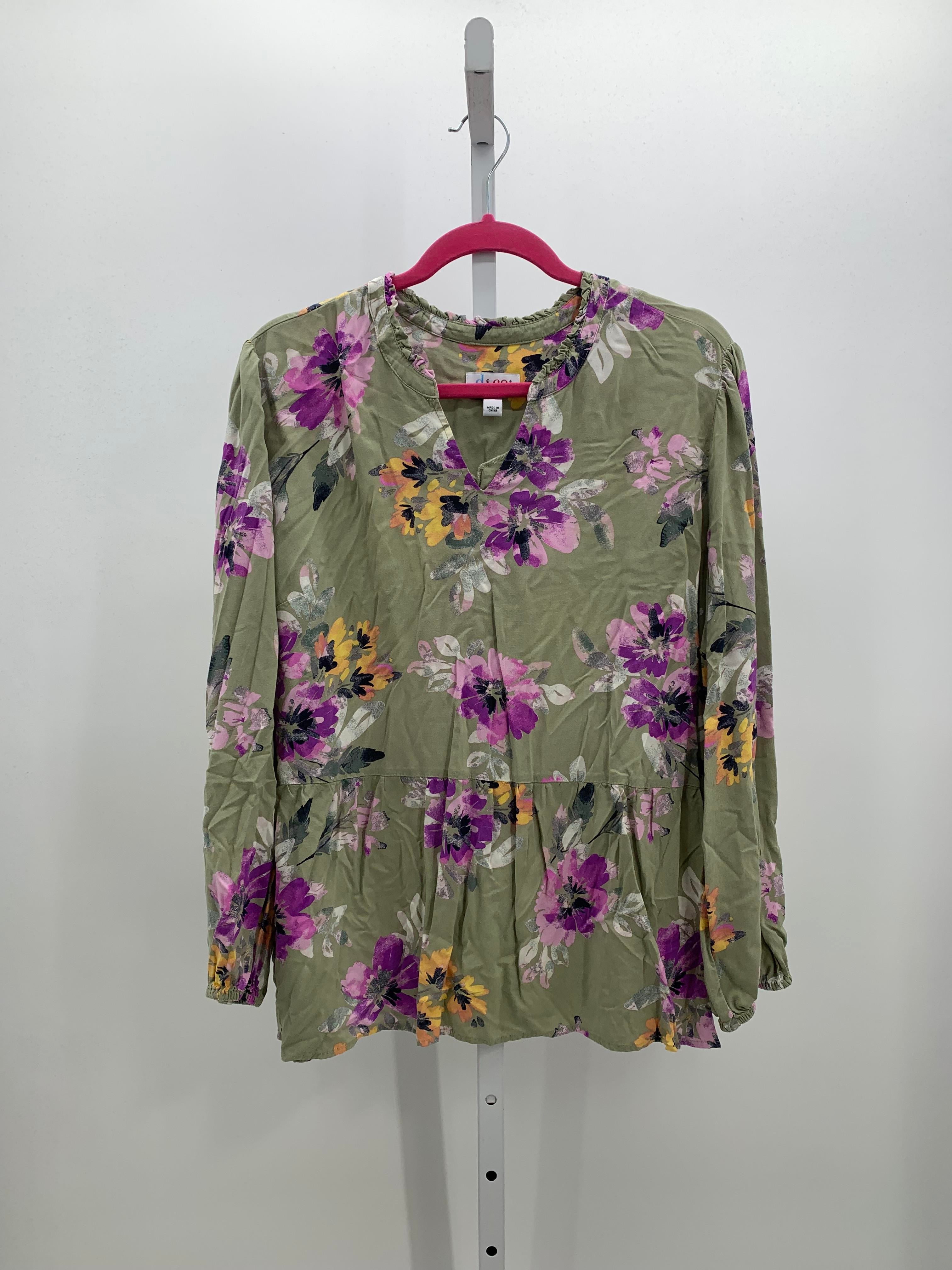 d & co. Size Extra Large Misses Long Sleeve Shirt