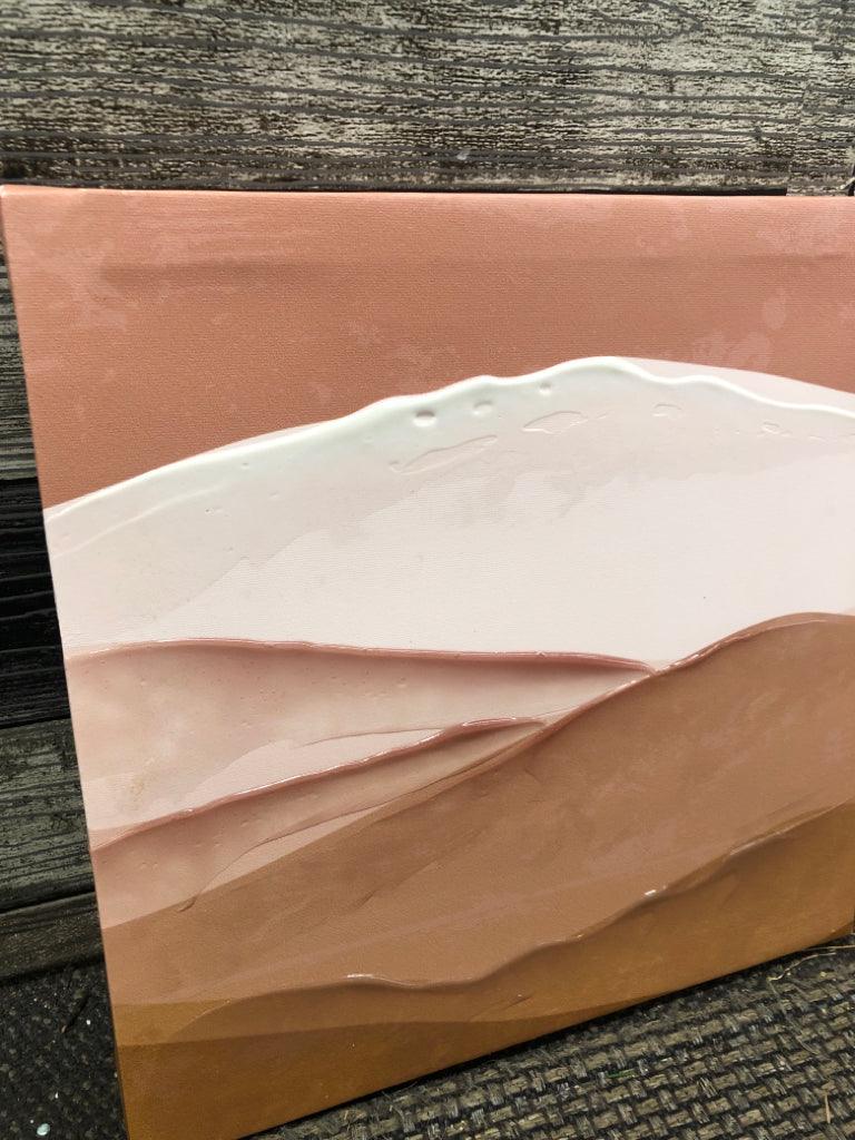 3 PC SUNSET ON DUNE CANVAS.
