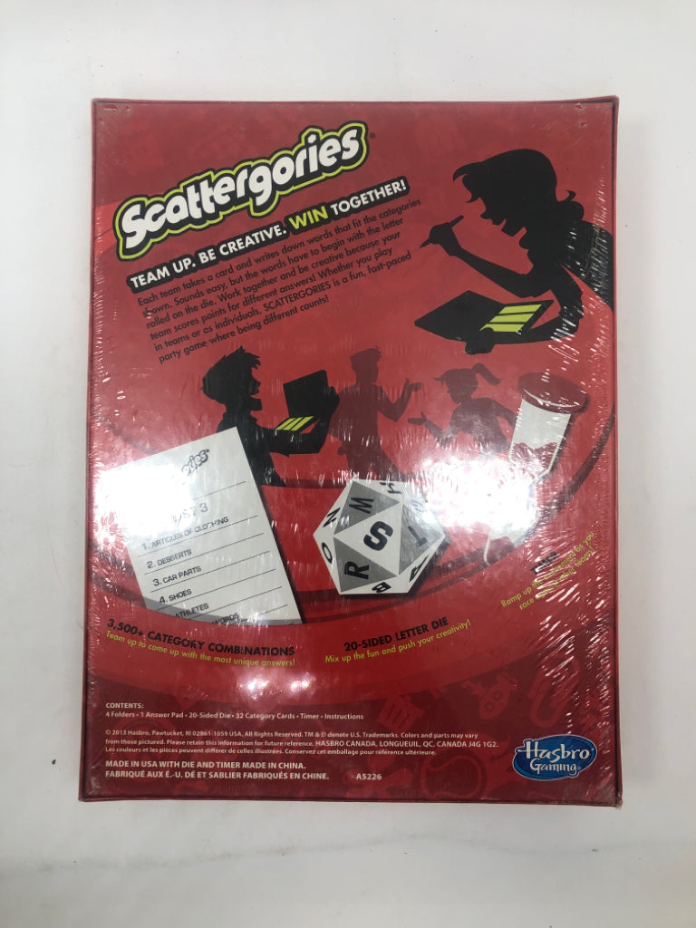 NIB SCATTERGORIES GAME.