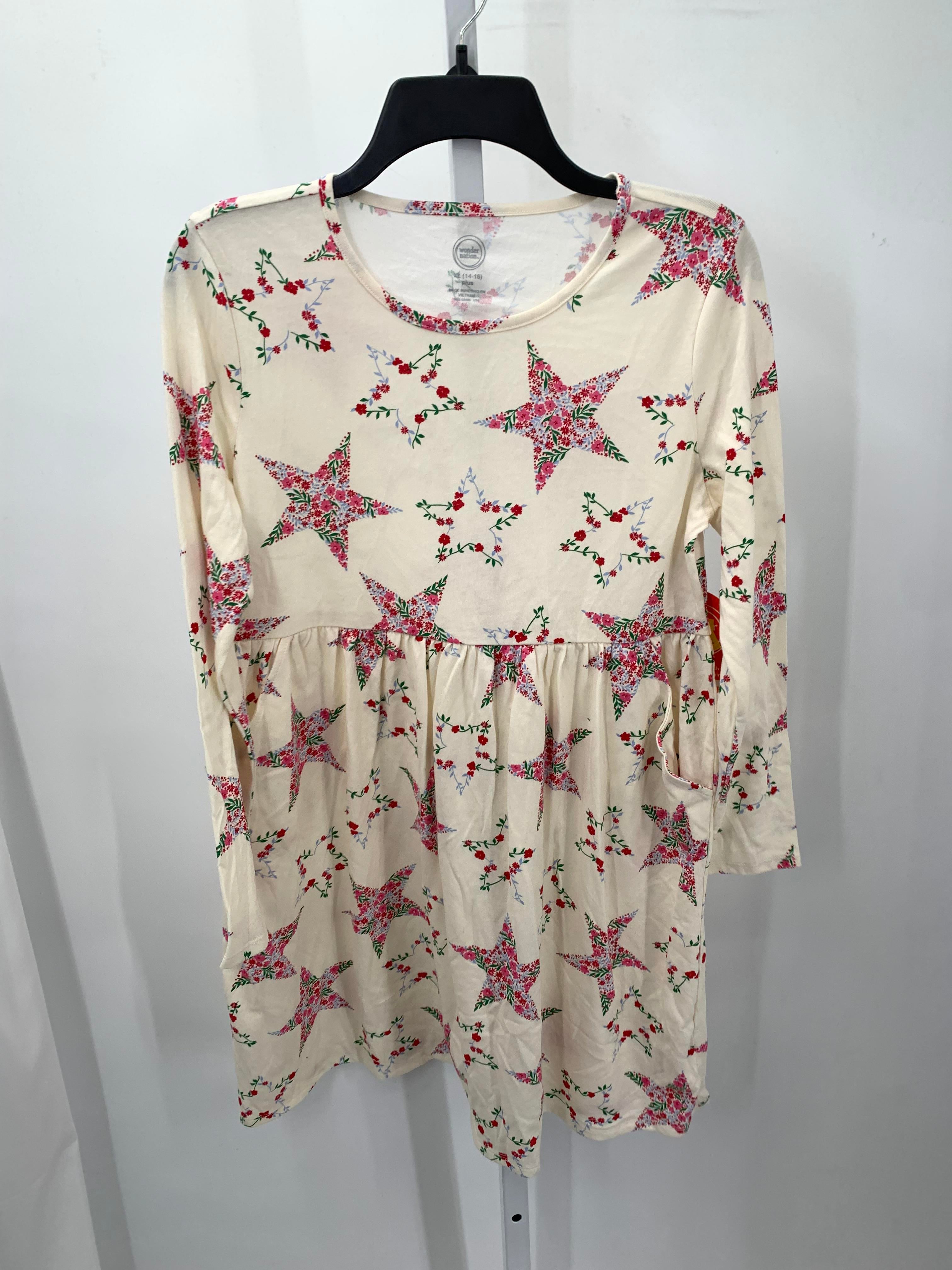 Wonder Nation Size 14-16 Girls Long Sleeve Dress