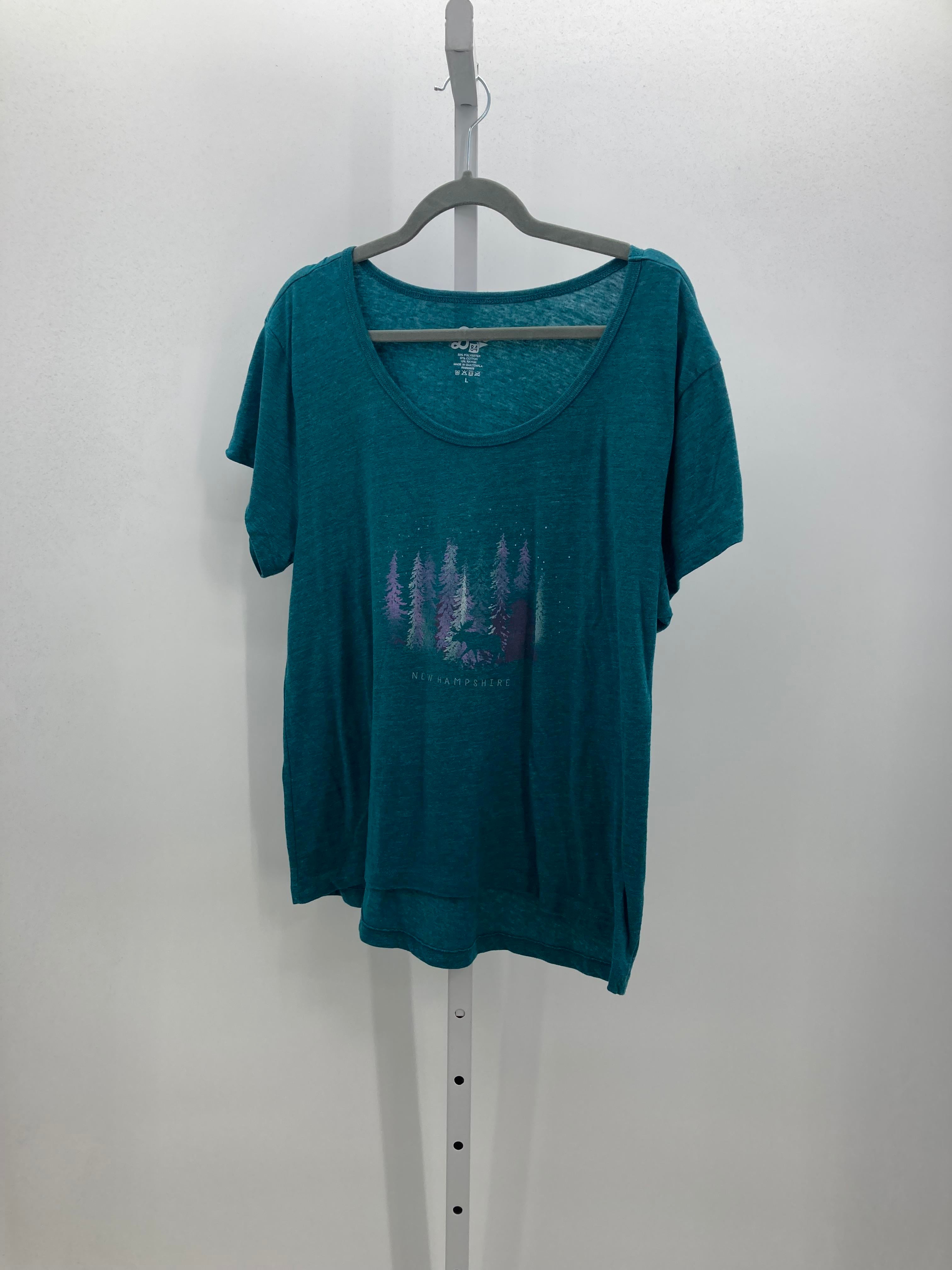 Blue 84 Size Large Misses Short Sleeve Shirt