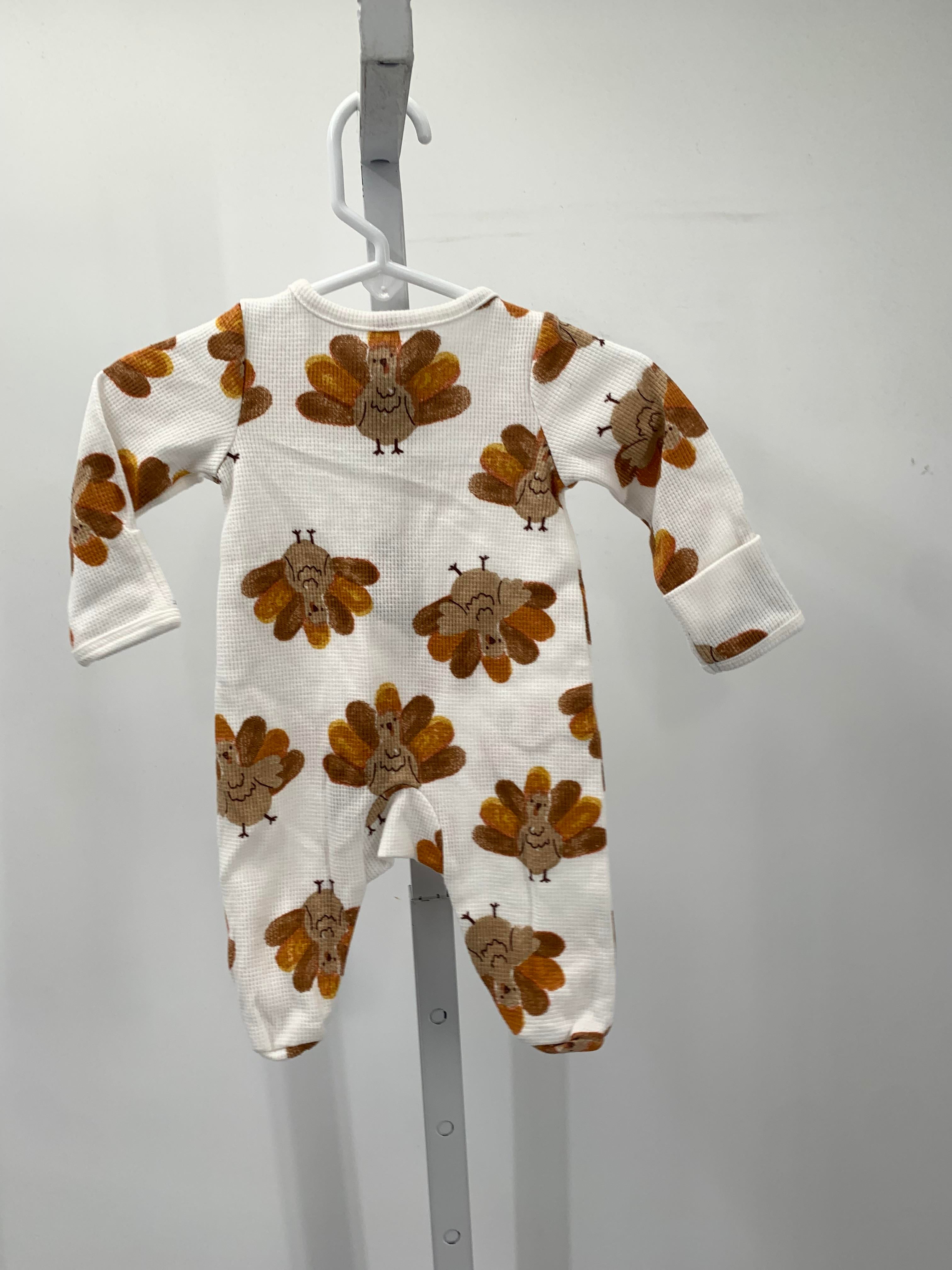 LONG SLV ROMPER TURKEYS