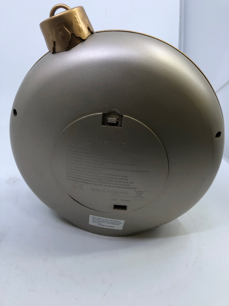 LARGE GOLD CHURCH WATER GLOBE DECOR.