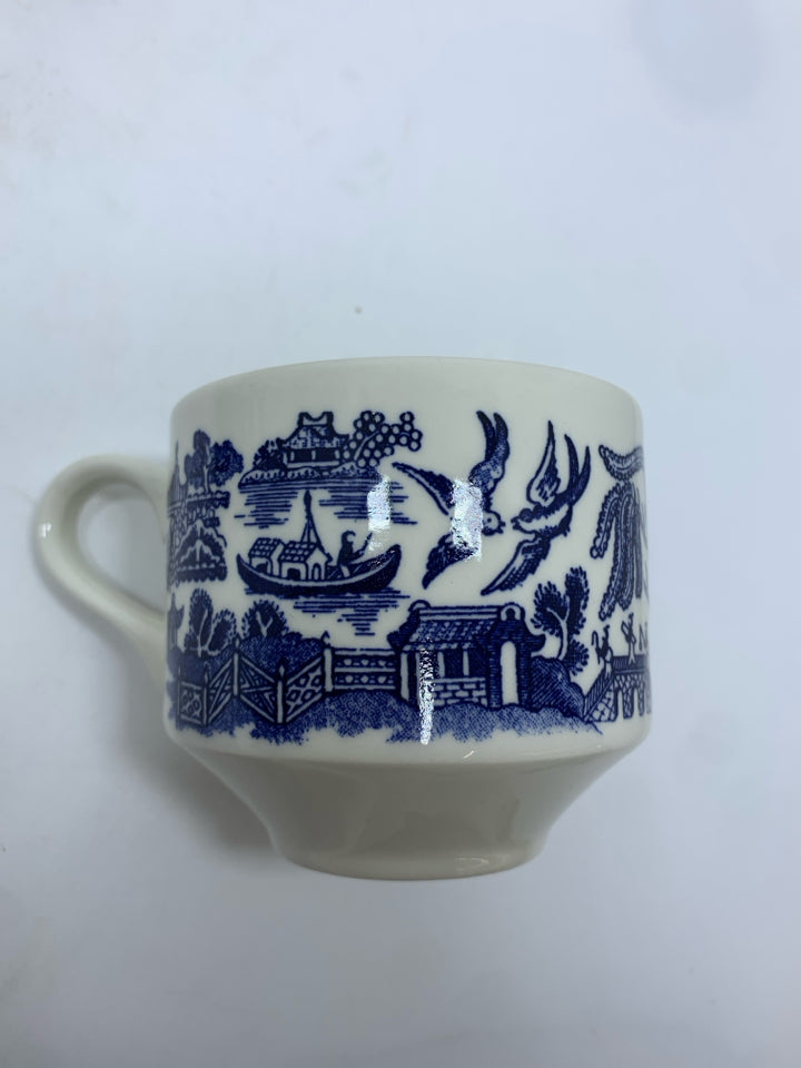 30PC CHURCHILL BLUE WILLOW SET SERV FOR 6.