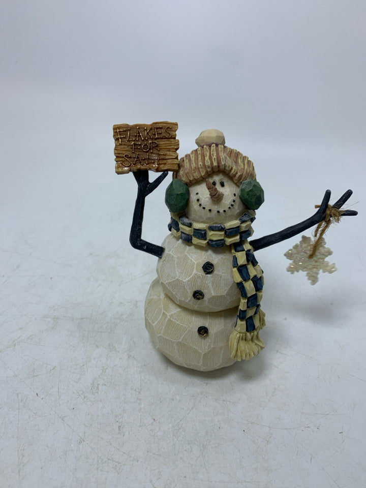 RESIN FLAKES FOR SALE CARVERS CHOICE SNOWMAN.