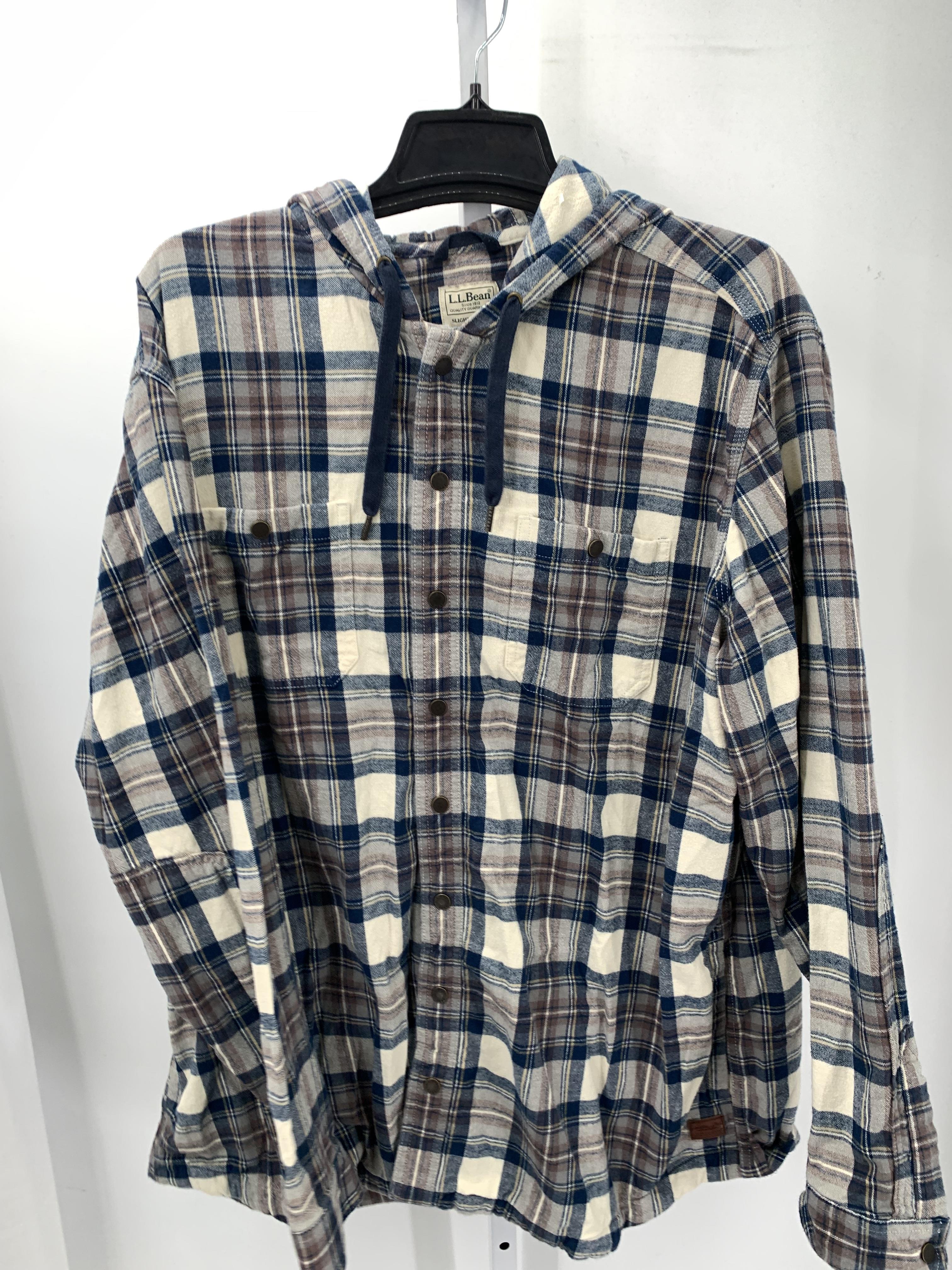 TALL HOODED PLAID BTN DOWN