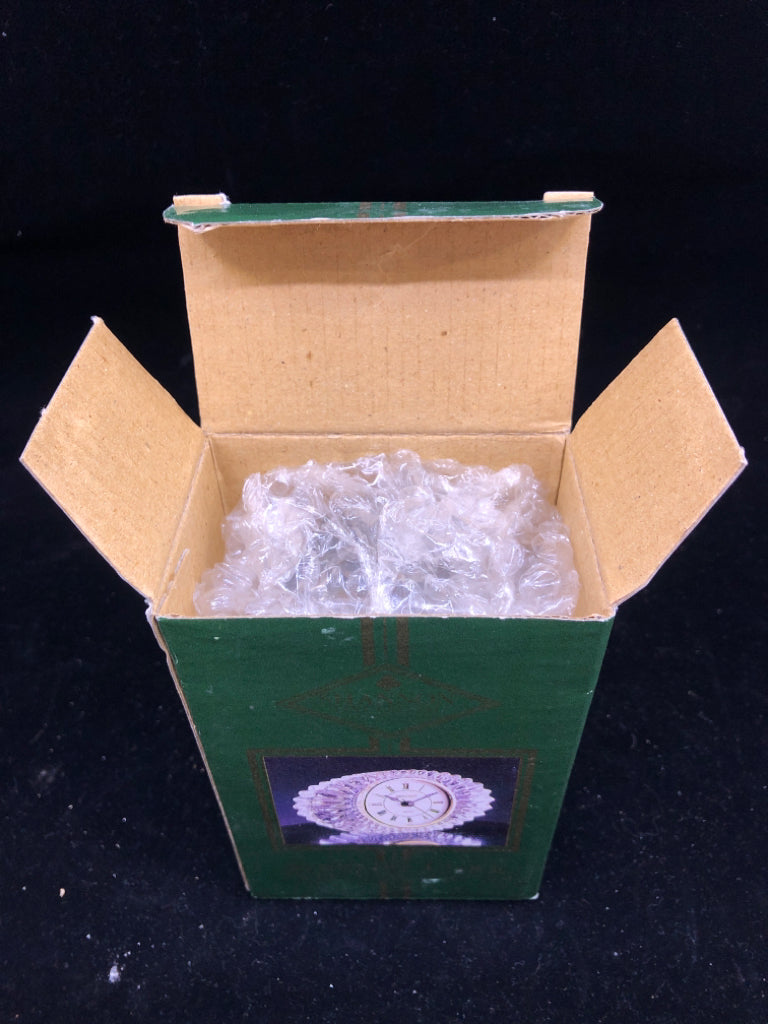 NIB SHANNON CRYSTAL CLOCK.