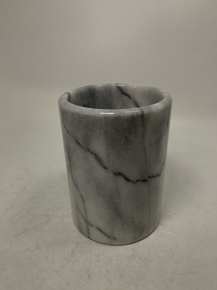 HEAVY MARBLE UTENSIL HOLDER.