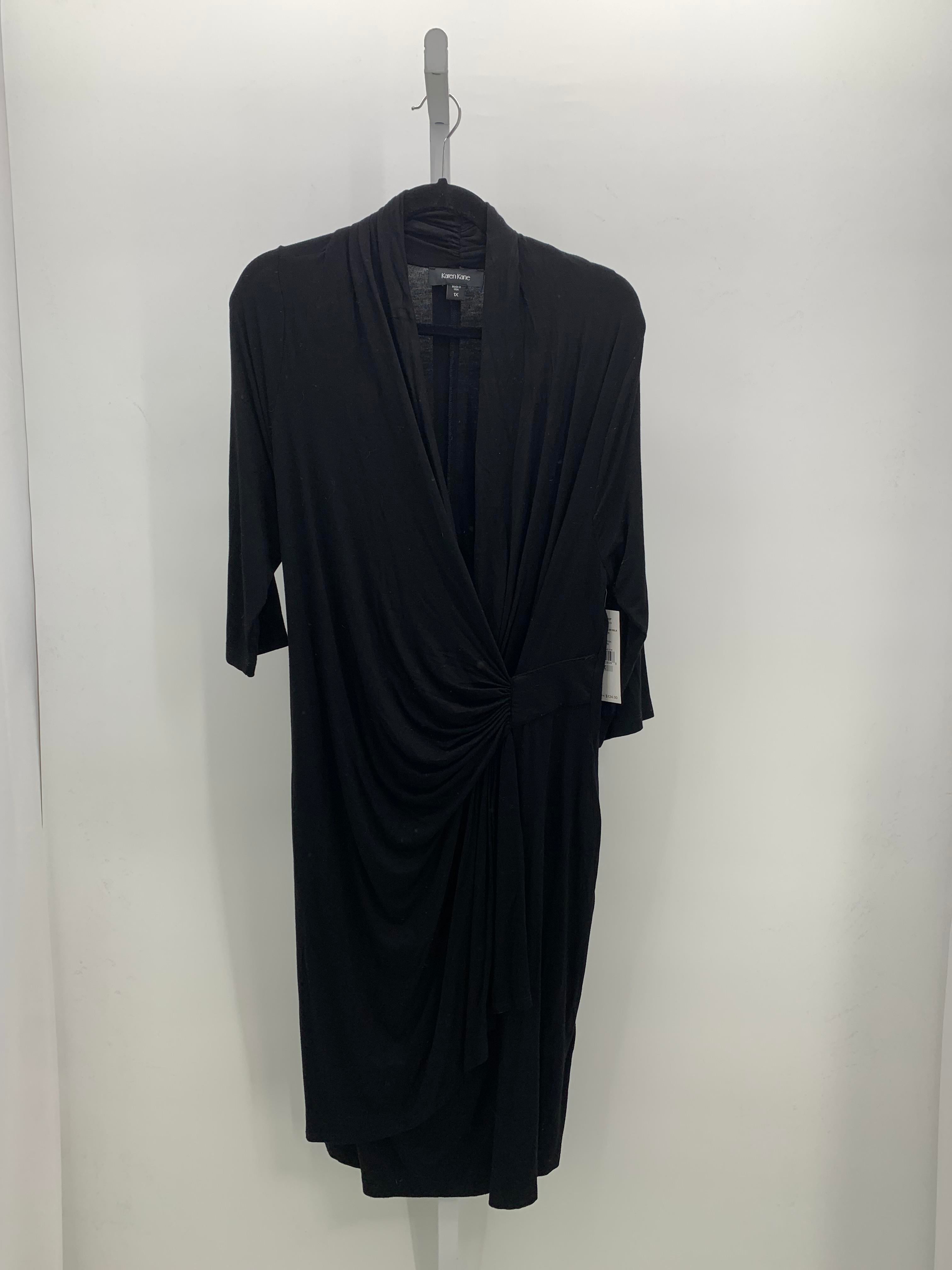 Karen Kane Size 1X Womens 3/4 Sleeve Dress