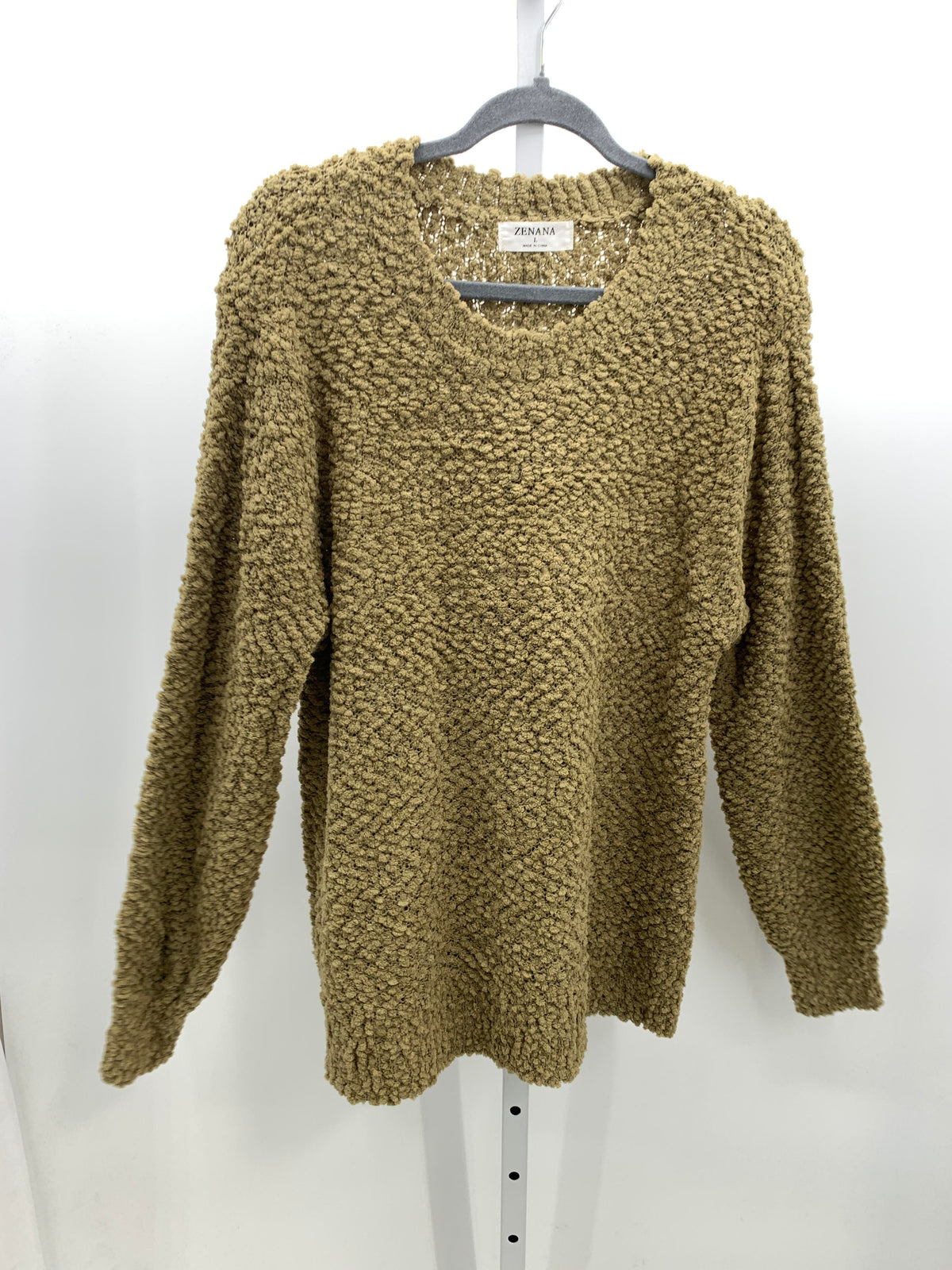 Zenana Size Large Misses Long Slv Sweater