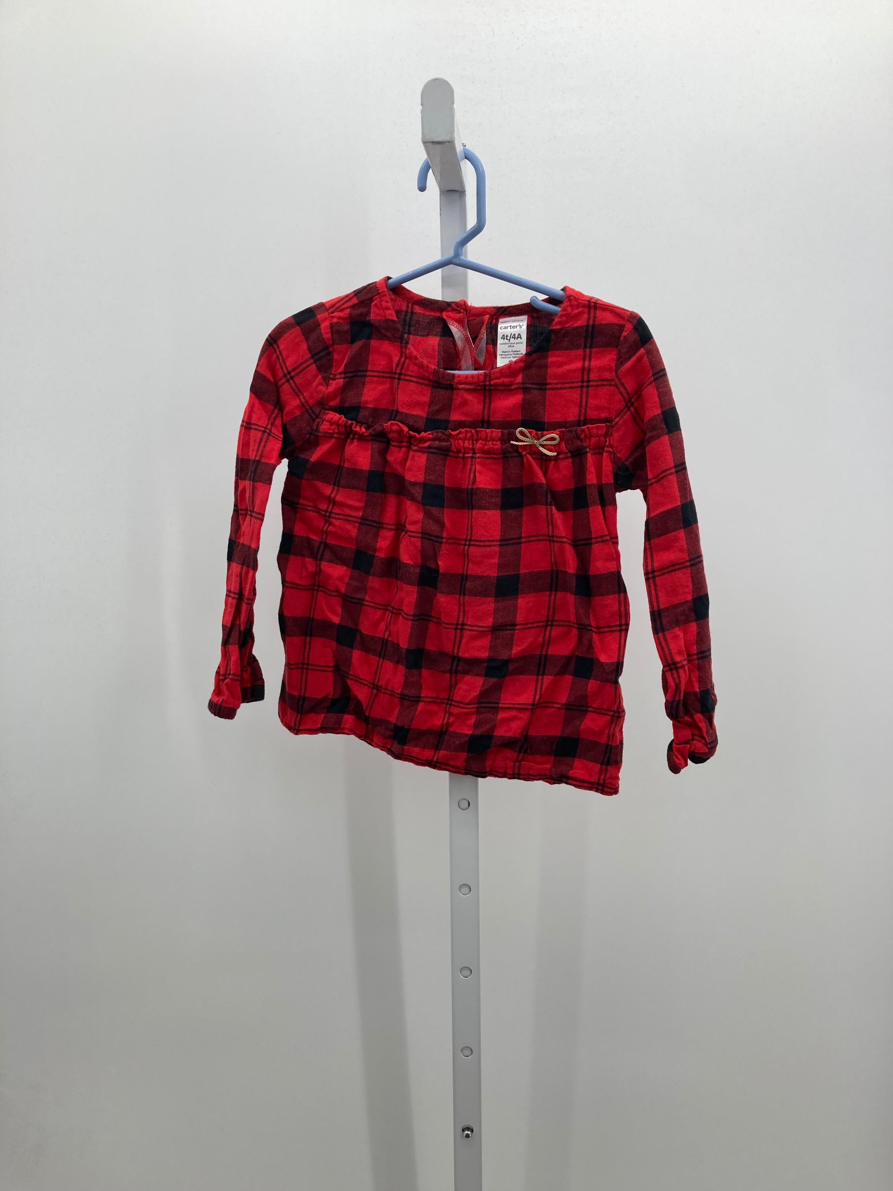 Carters Size 4T Girls Long Sleeve Shirt