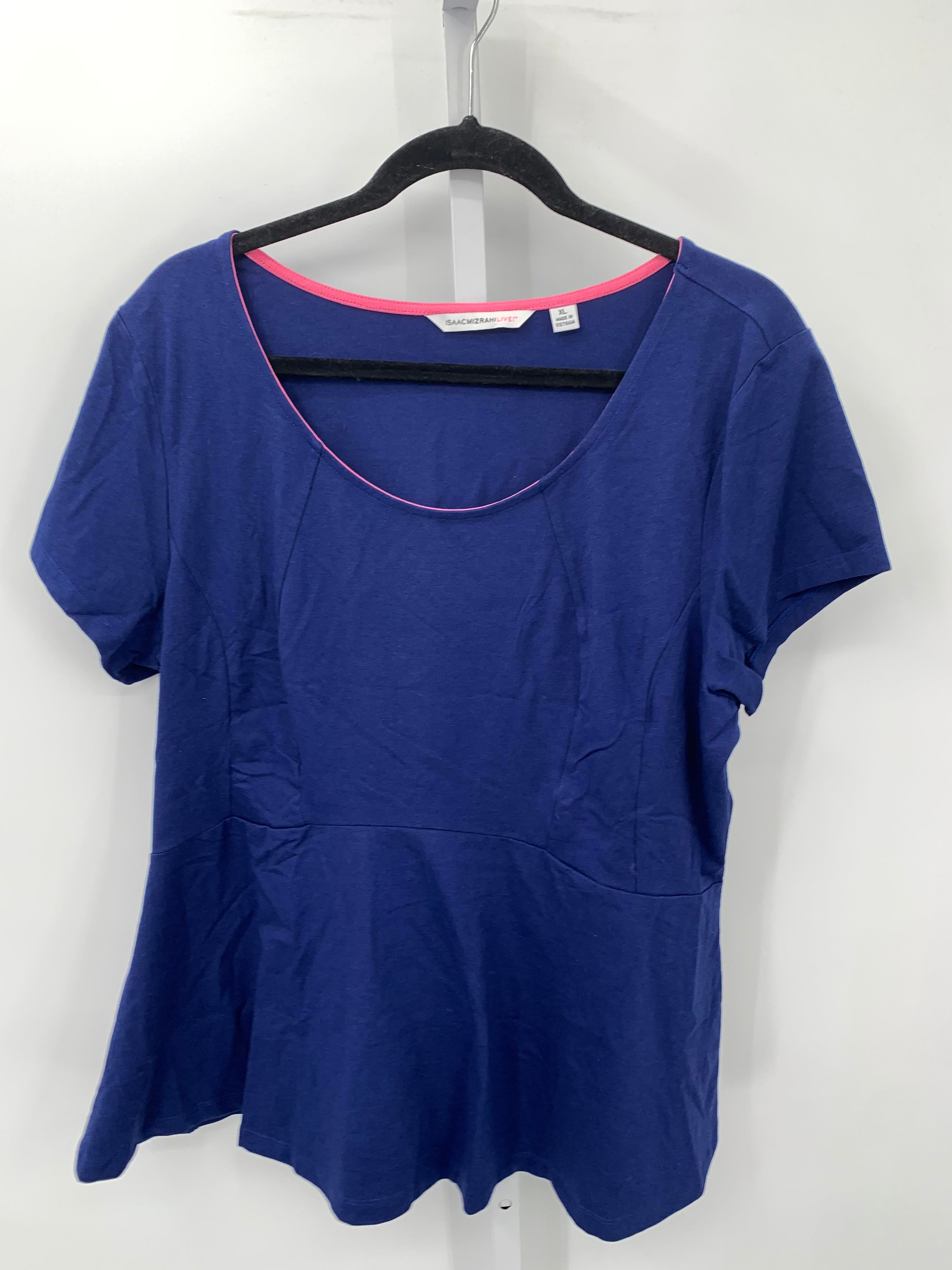 Isaac Mizrahi Size Extra Large Misses Short Sleeve Shirt