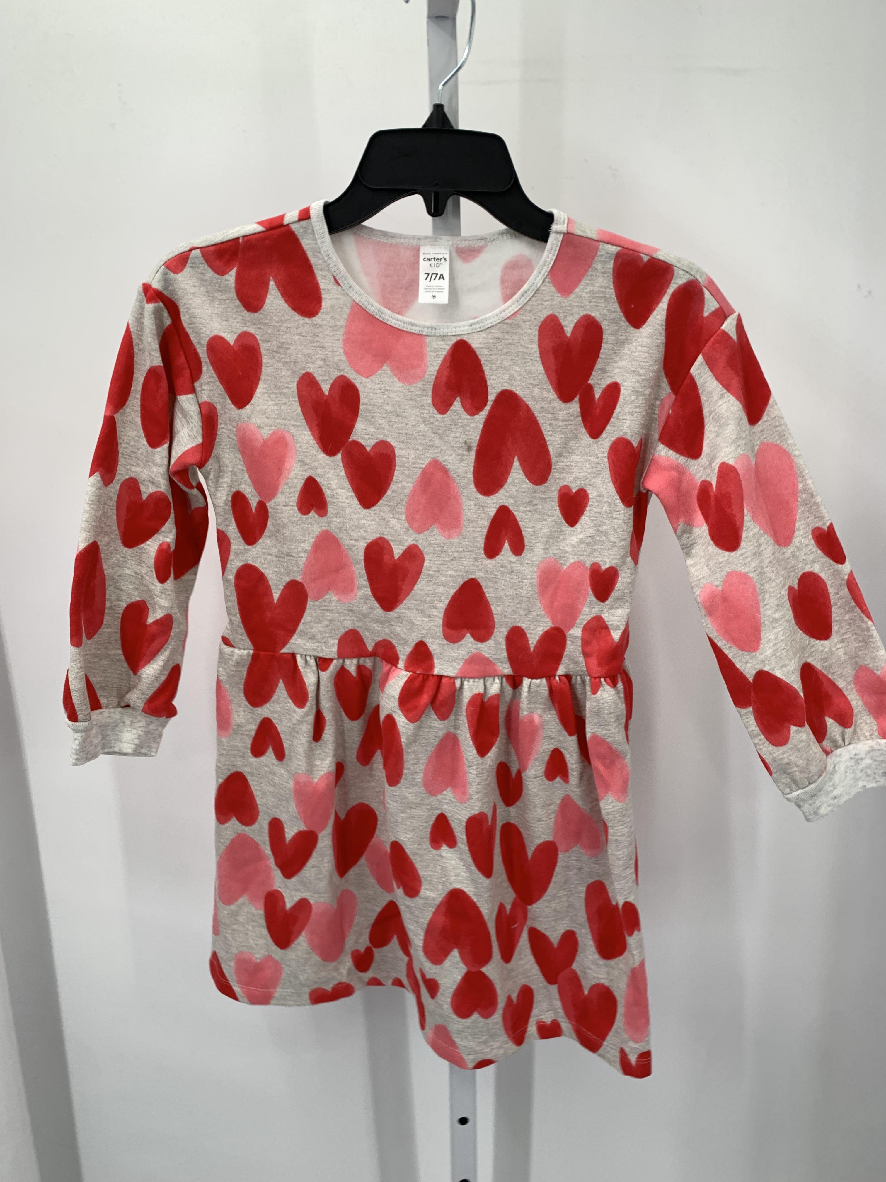 Carters Size 7 Girls Long Sleeve Dress