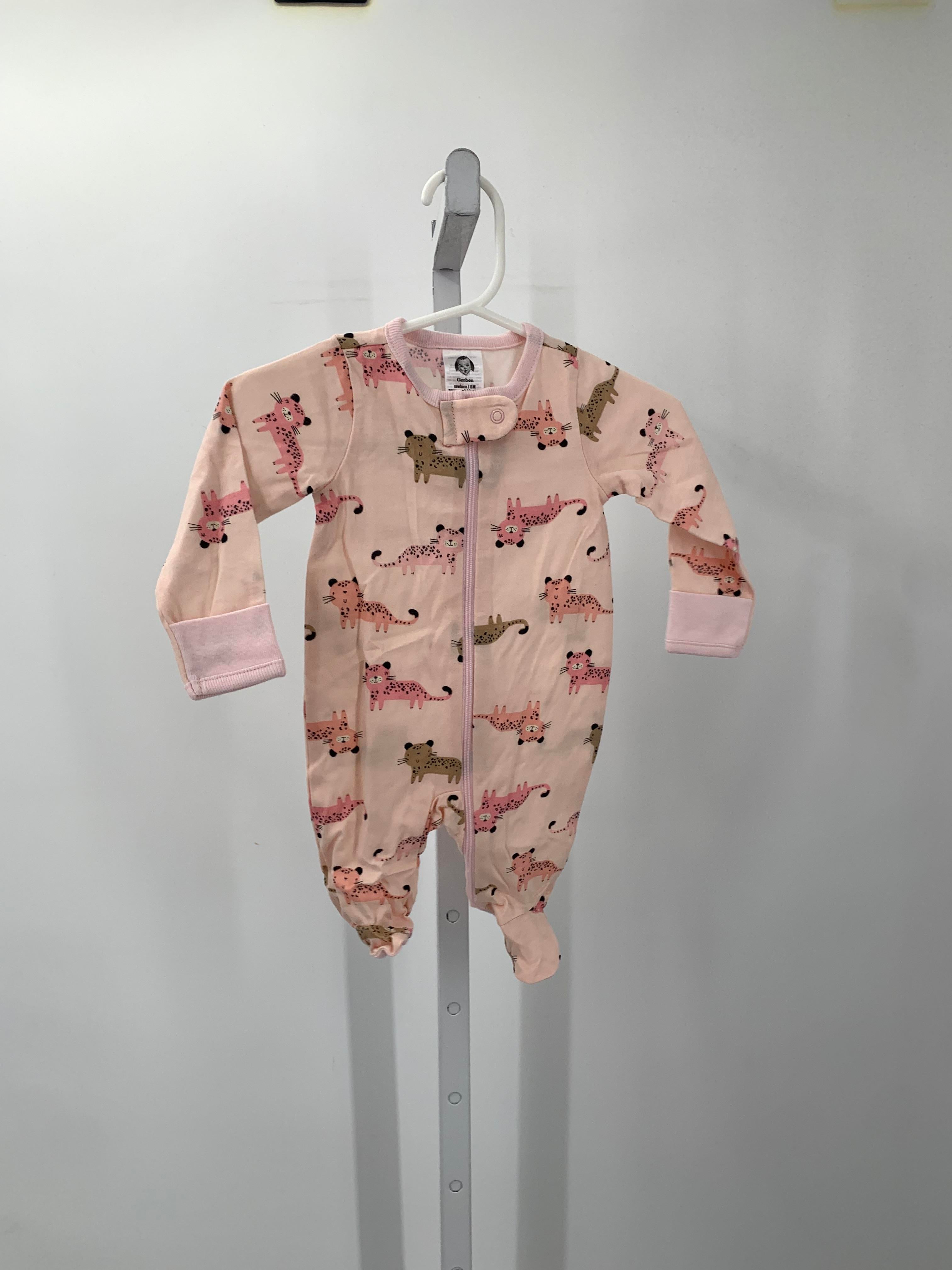 Gerber Size Newborn Girls Long Slv. Romper