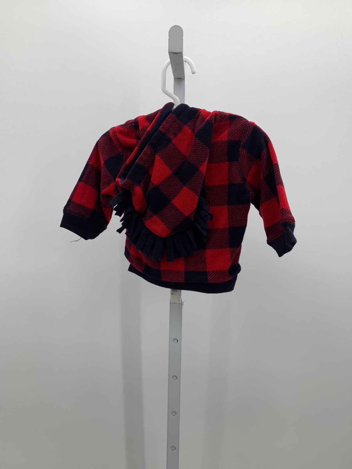 HOODED NAVY PLAID