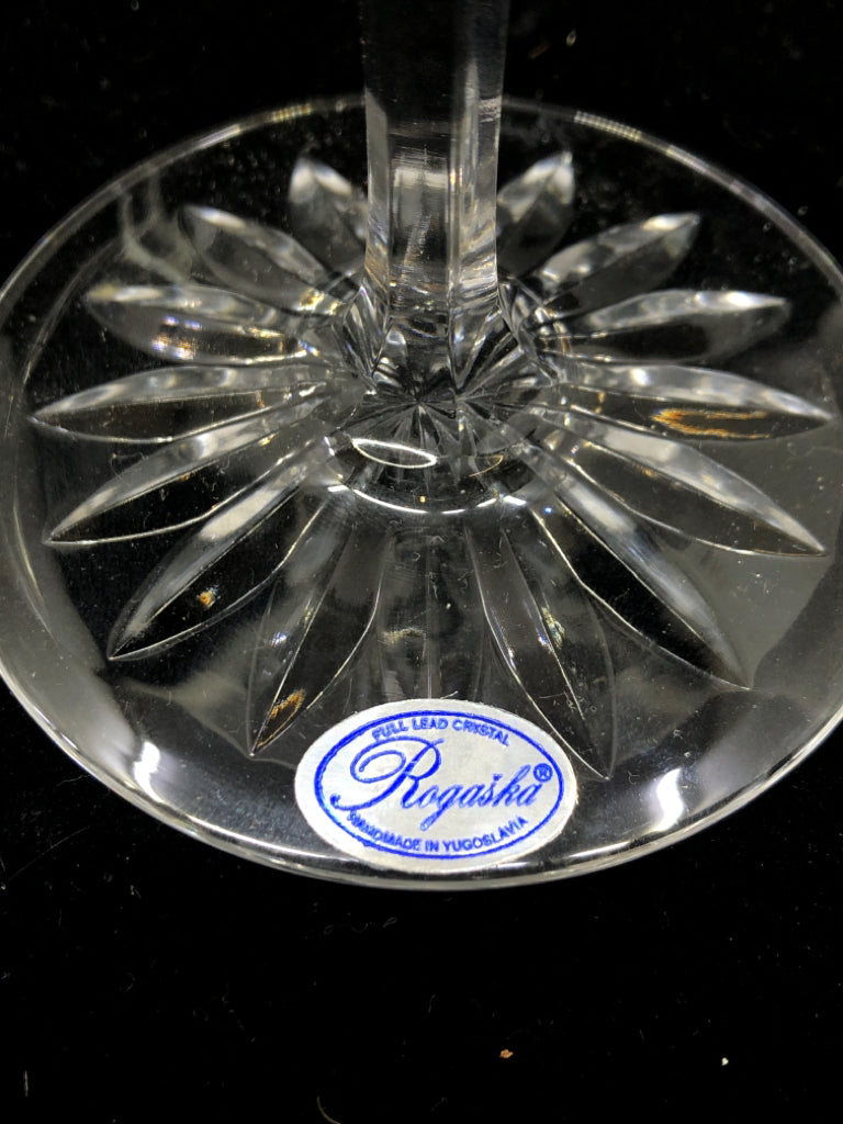 NIB 2 ROGASKA CRYSTAL CANDLESTICKS.