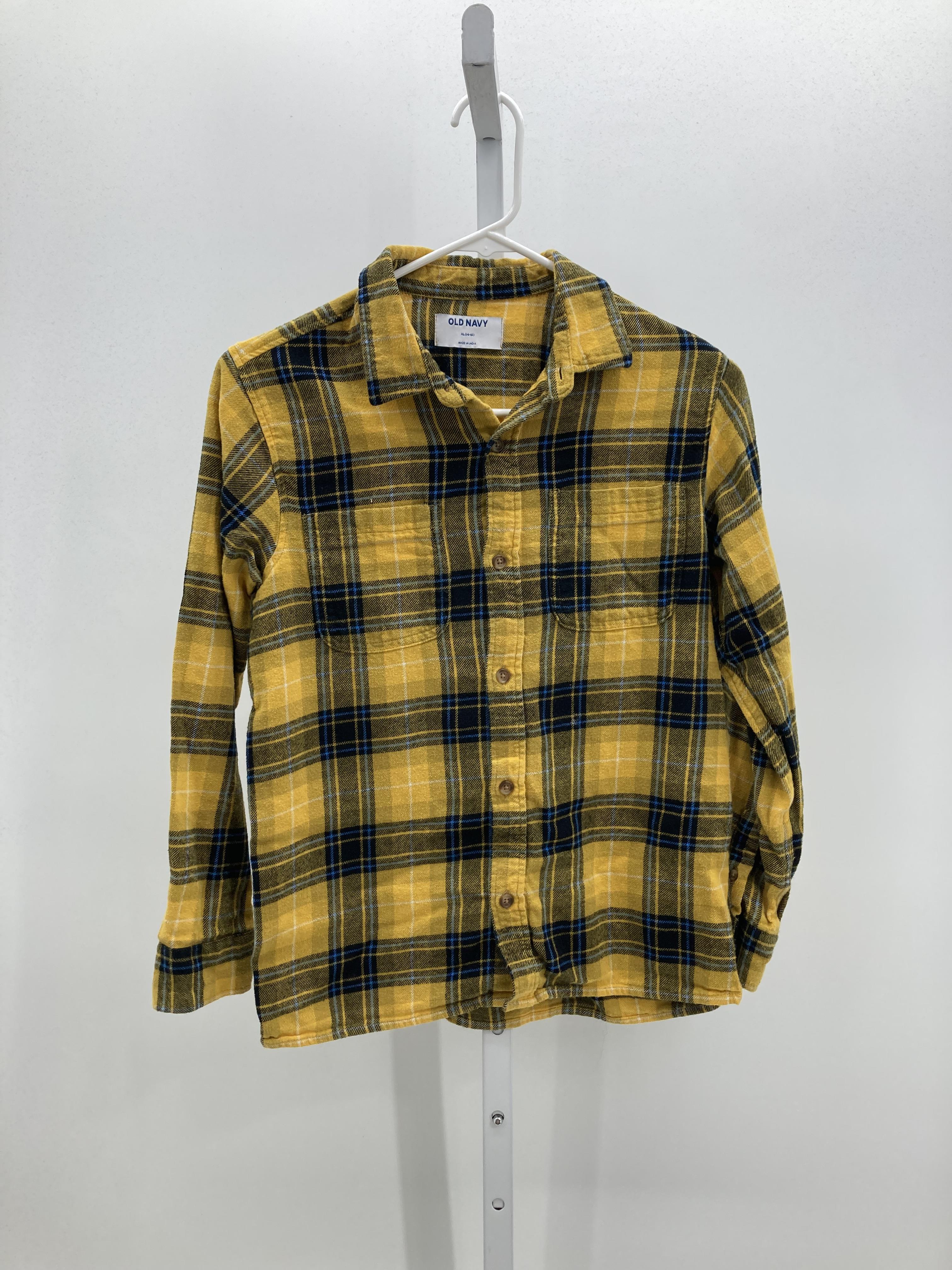 BLUE PLAID BTN DOWN