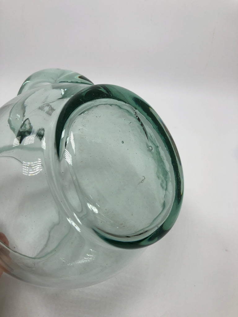 GREEN GLASS PITCHER.