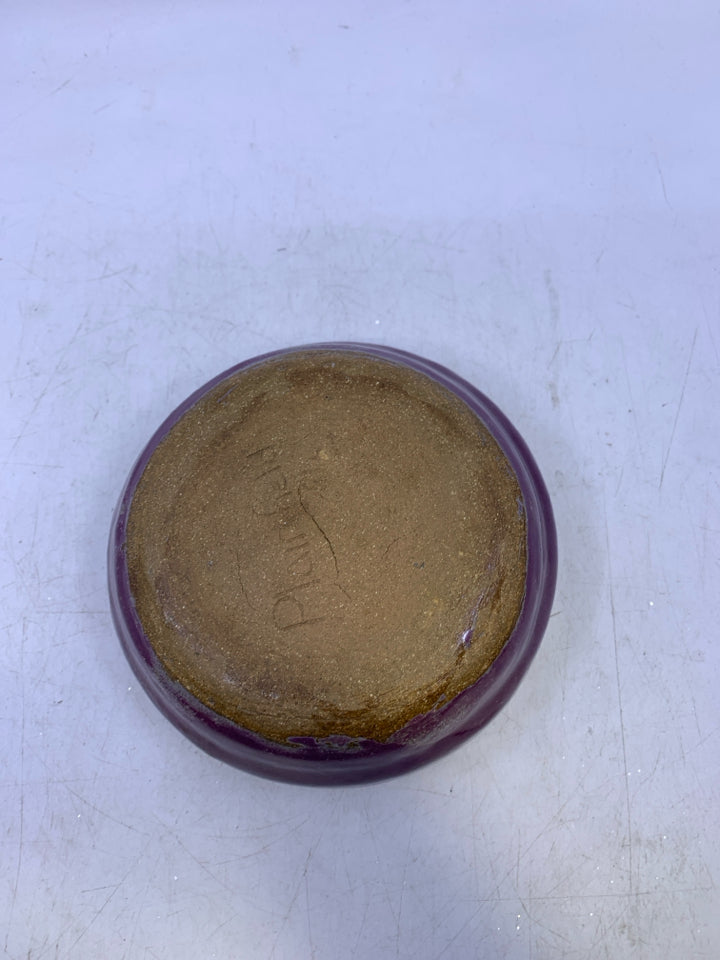 PURPLE POTTERY BOWL.