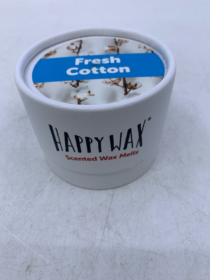 NIP FRESH COTTON SCENTED WAX MELTS HAPPY WAX.