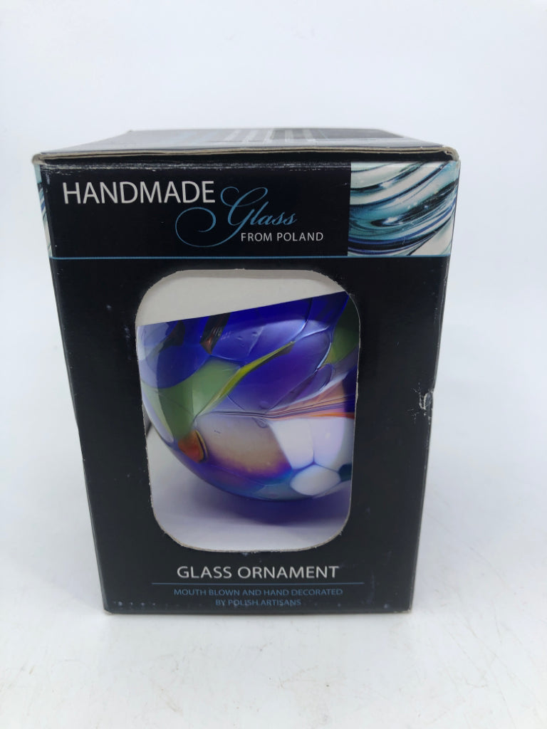 NIB GLASS ORNAMENT- POLAND