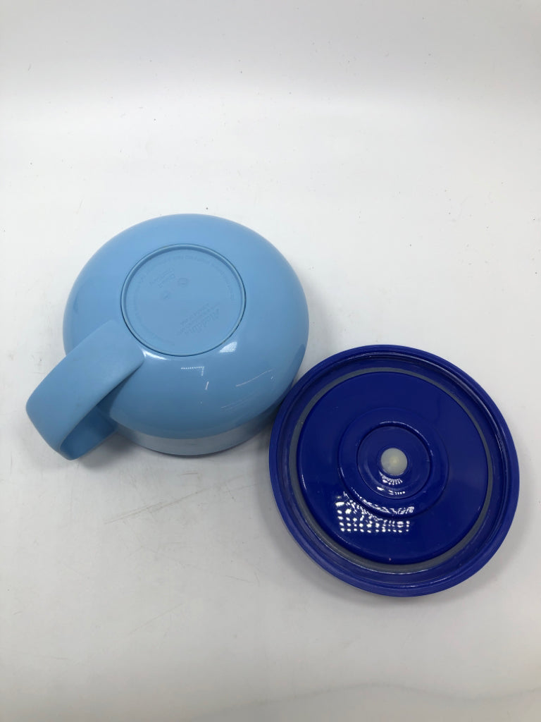 INSULATED SOUP BOWL W/SPOON COMPARTMENT.