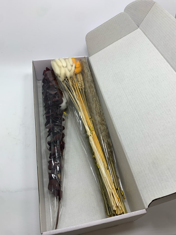 FAUX WILDFLOWER BUNDLES IN BOX.