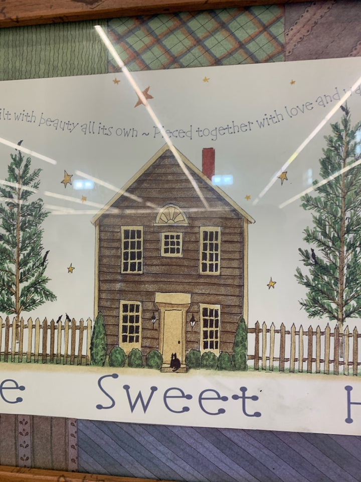 HOME SWEET HOME FRAMED PRINT PRIMITIVE.