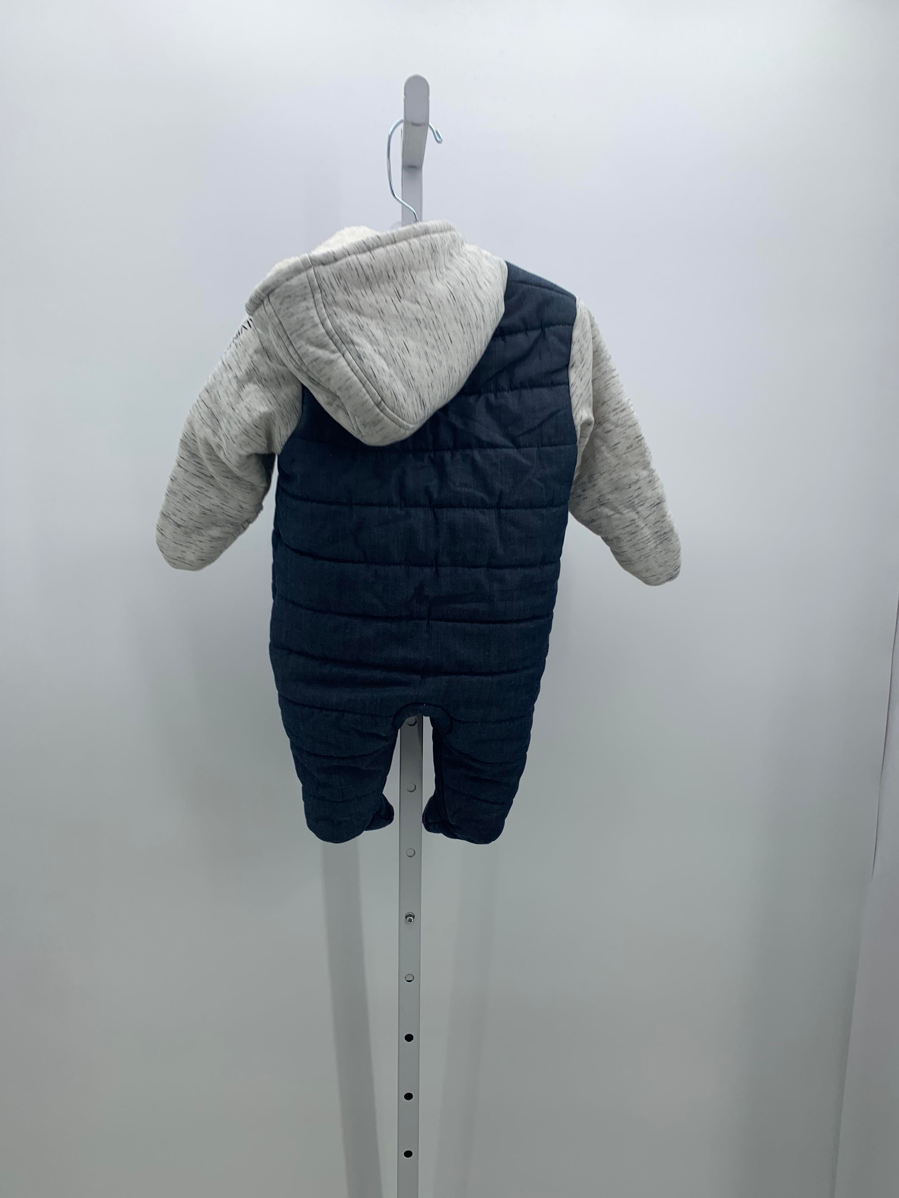 GREY/ BLUE HOODED SNOW SUIT