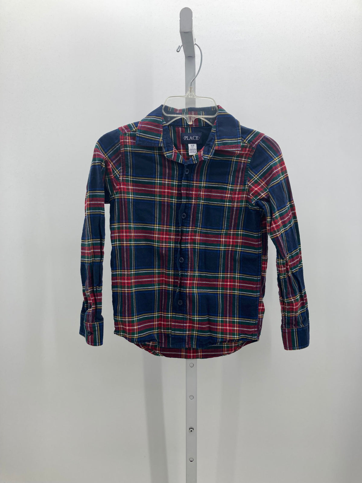 PLAID BTN DOWN