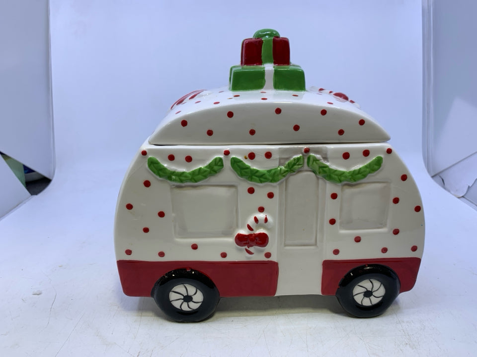 HOLIDAY CAMPER/ TRAILER COOKIE JAR
