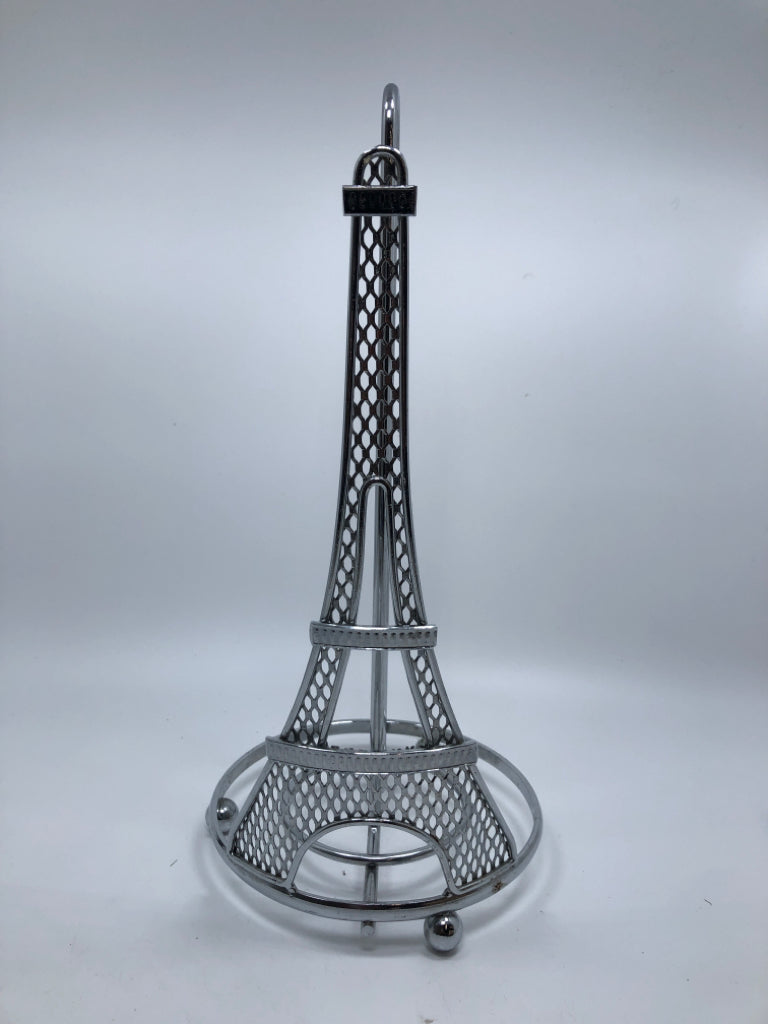 METAL EIFFEL TOWER PAPER TOWEL HOLDER.