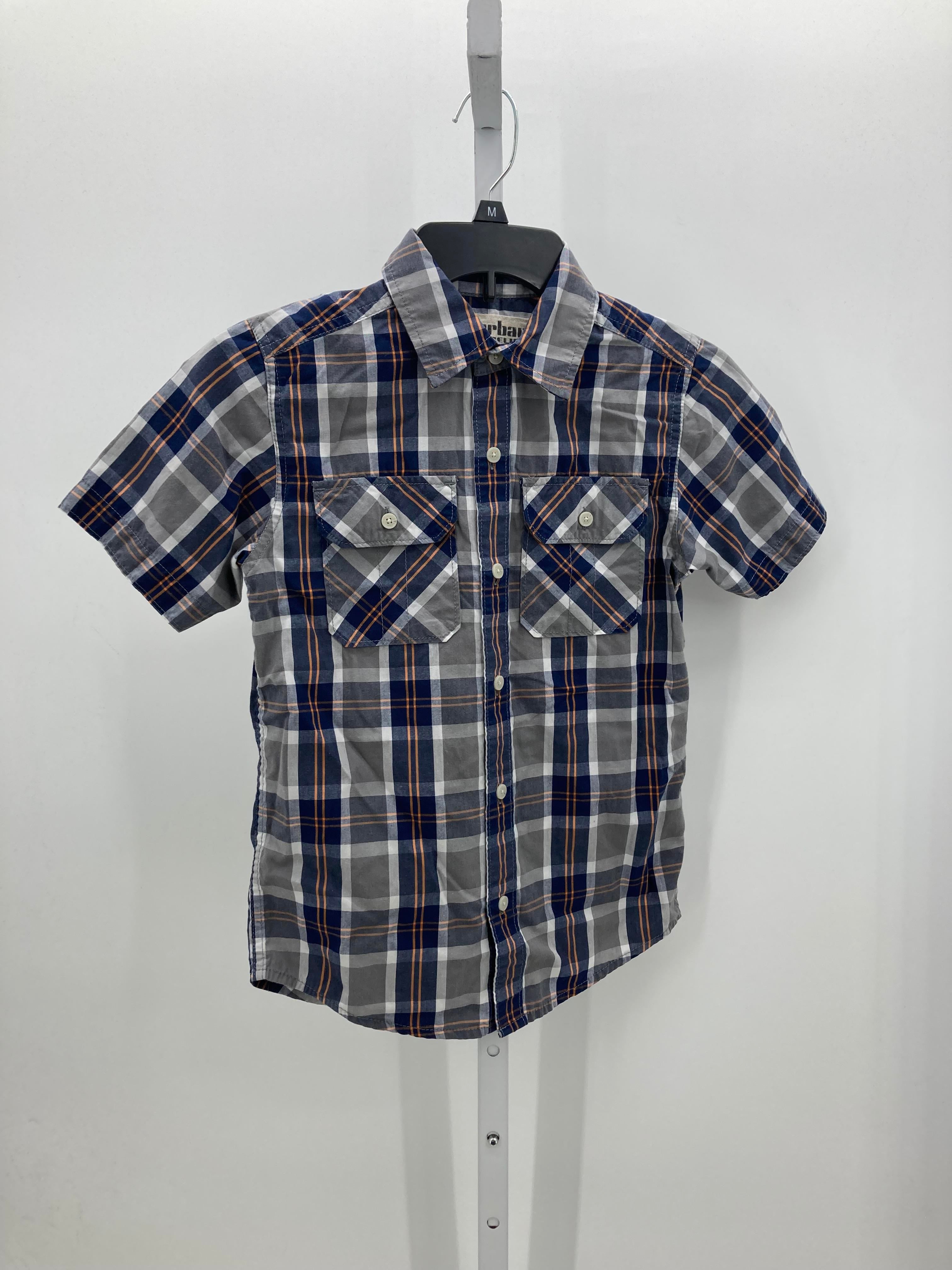 BLUE ORANGE PLAID