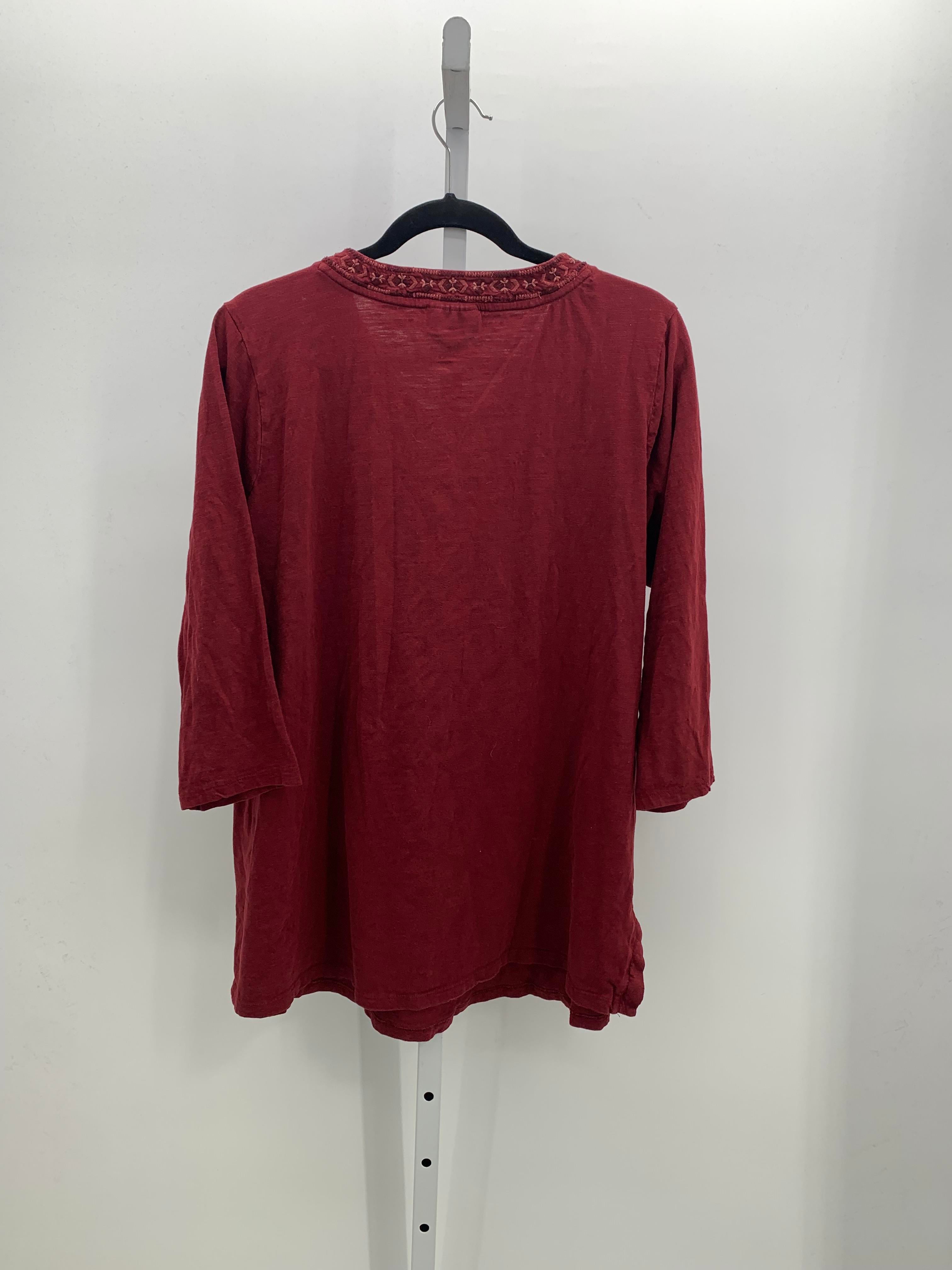 Style & Co. Size 1X Womens 3/4 Sleeve Shirt