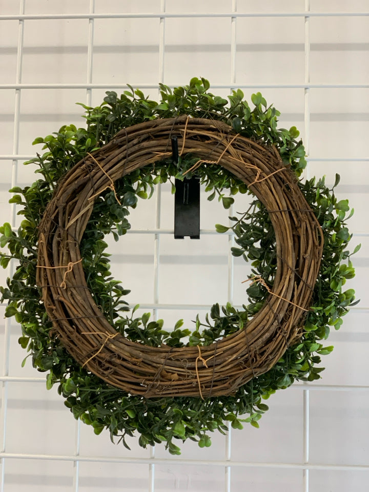 FAUX GREENERY WREATH.