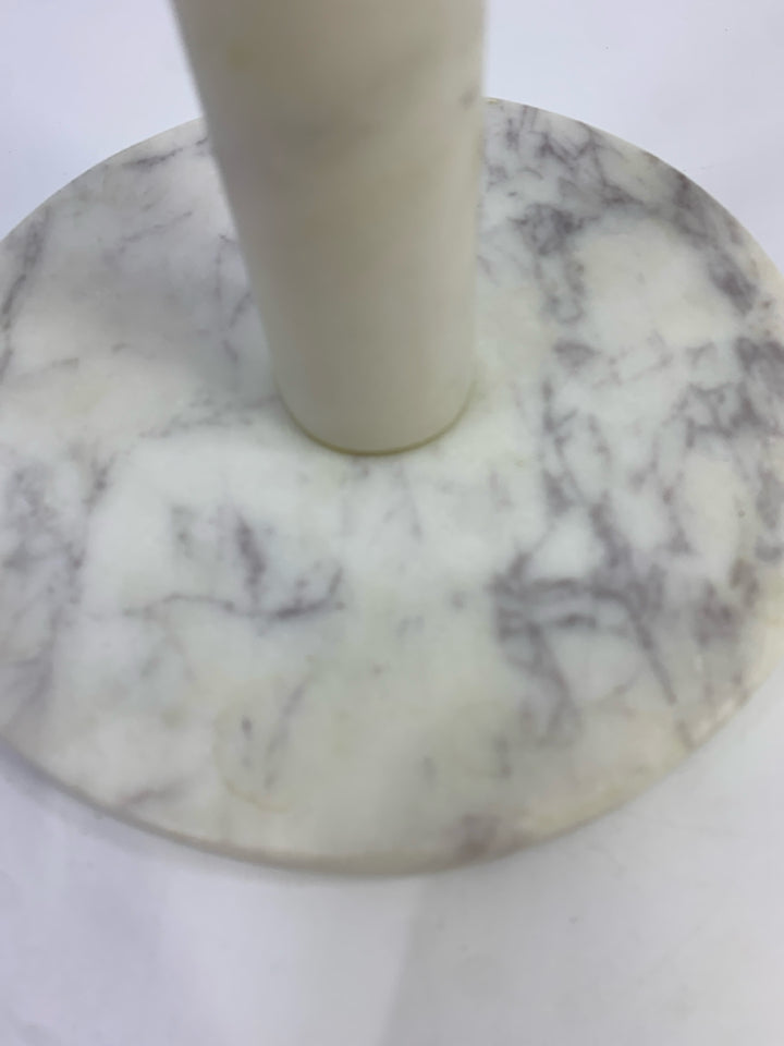 HEAVY MARBLE PAPER TOWEL HOLDER W/GOLD BLOOMINGVILLE.