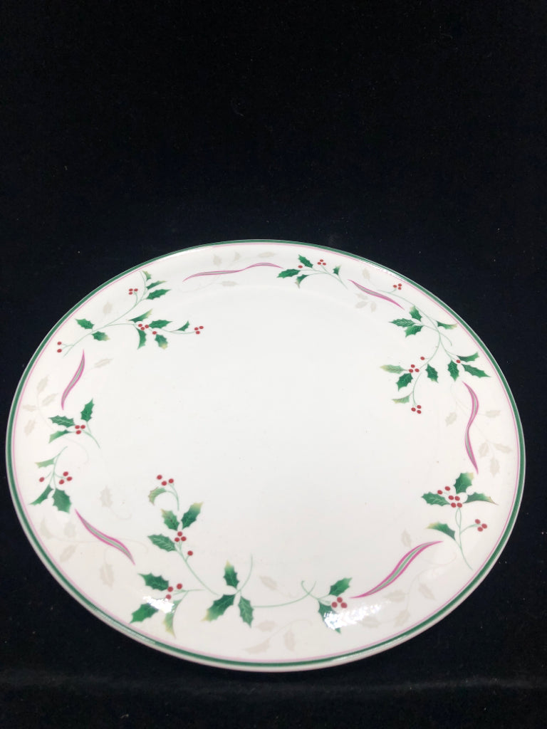 MIKASA ROUND HOLLY SERVING PLATTER.