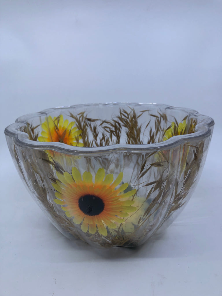 SUNFLOWER DOUBLE INSULATION ICE BUCKET/ BOWL.
