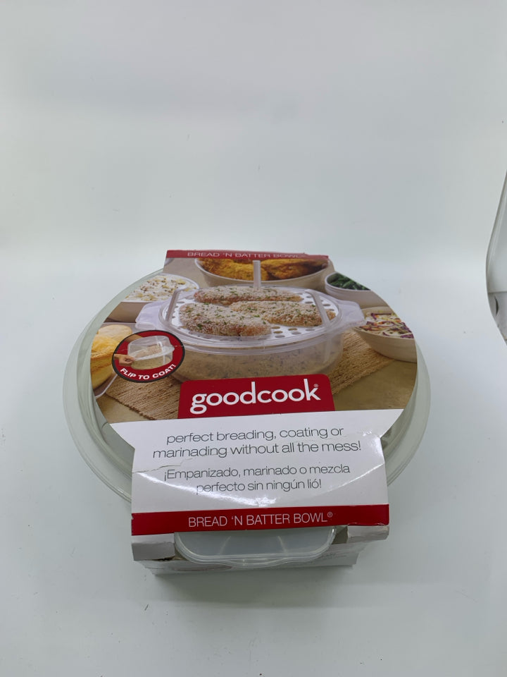 NIP PLASTIC BREADING,COATING AND MARINADING BREAD N' BATTER BOWL.