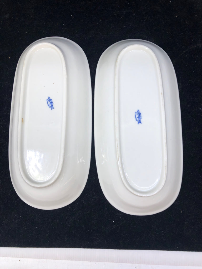 2 VTG OVAL WORCESTER COUNTY HORTICULTURAL BOWLS.