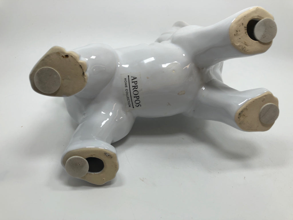WHITE CERAMIC FRENCHIE.
