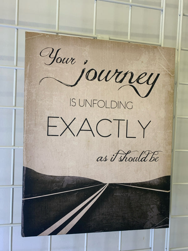 YOUR JOURNEY IS UNFOLDING WALL CANVAS.
