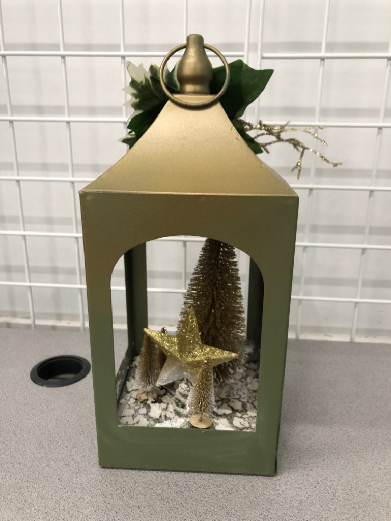 WINTER THEME CANDLE LANTERN.