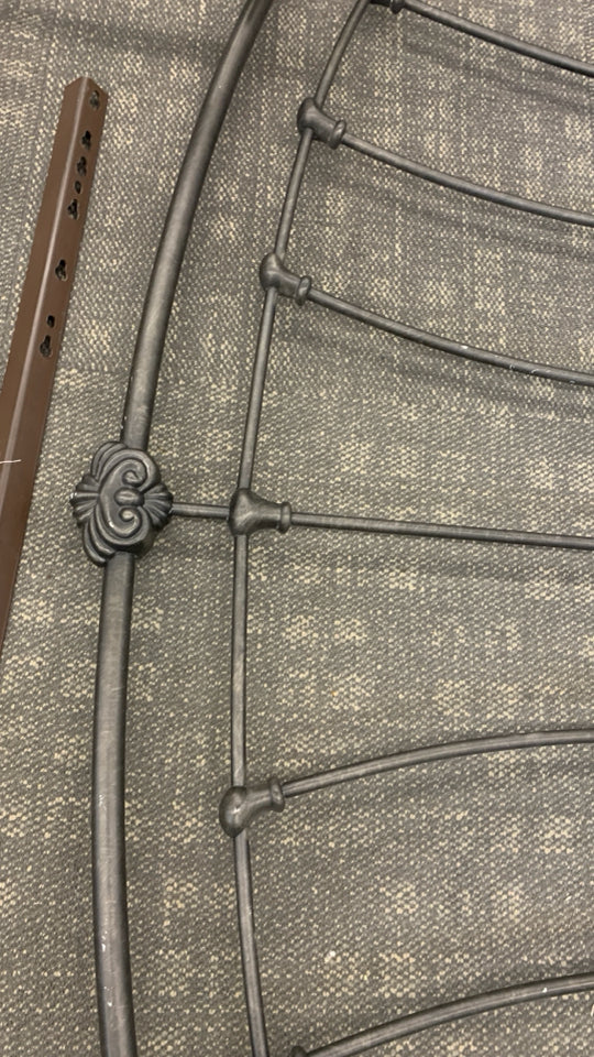 METAL SCROLL KING BED FRAME.
