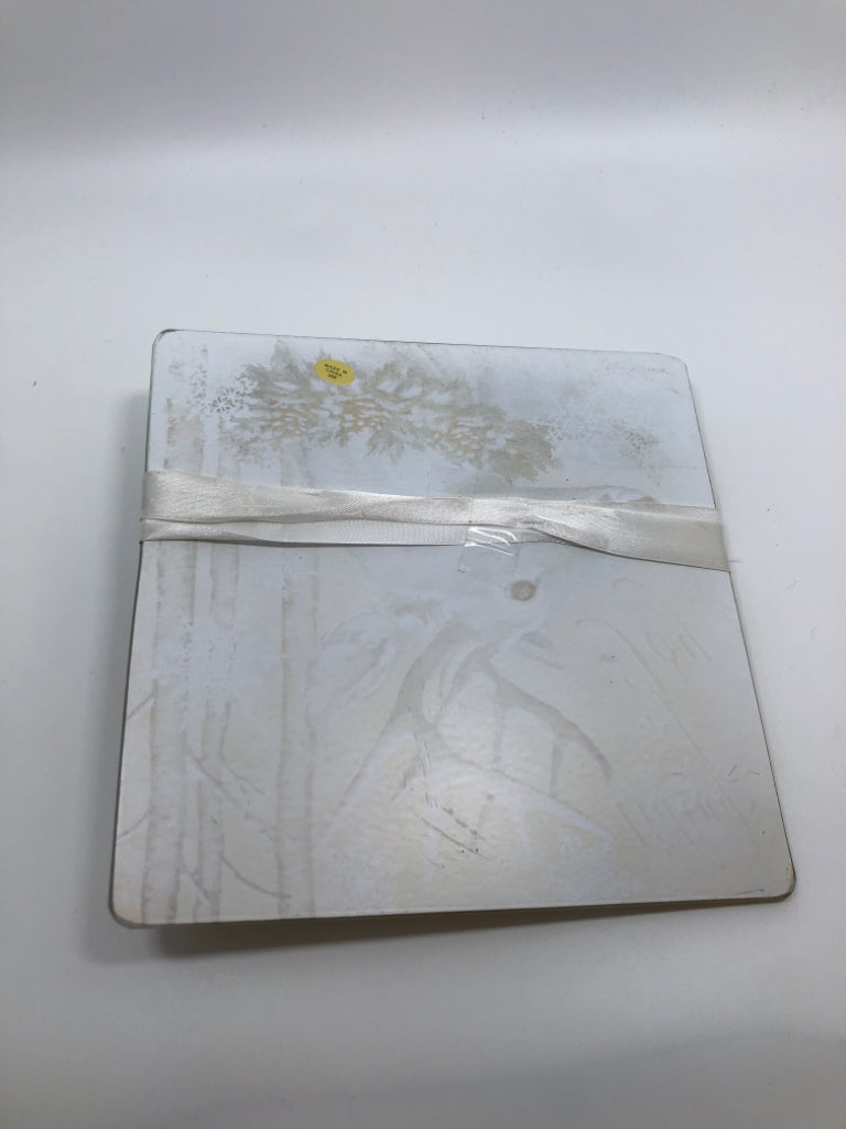 GLASS CUTTING BOARD/NAPKIN/CHEESE KNIFE SET.