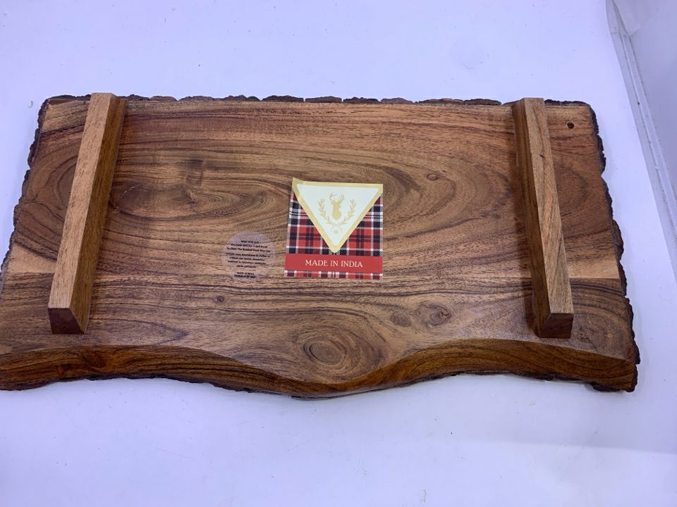 WOOD CUTTING/ SERVING BOARD W LIVE EDGE.