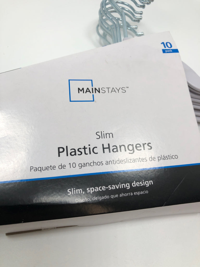 NIP SLIM PLASTIC HANGERS.