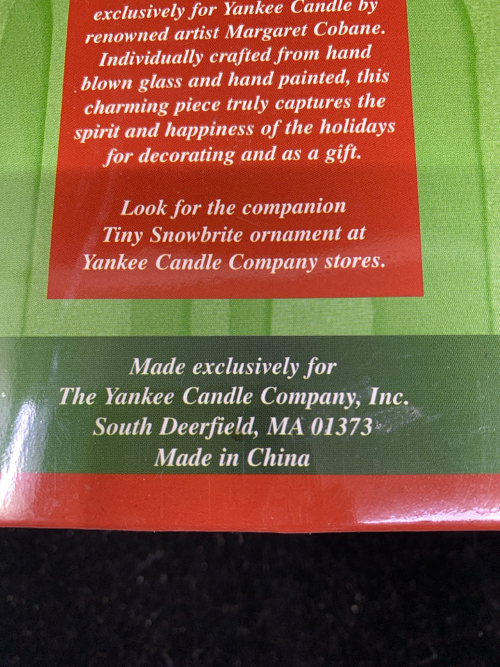 NIB YANKEE CANDLE ELF ORNAMENT.